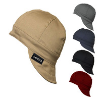 Gorra de algodón encerado con logotipo personalizado 100% algodón para seguridad y protección durante el soldadura con máquina láser, panel de soldadura de seguridad.