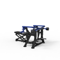 Machine de musculation ergonomique de haute qualité à charge par plaques, réglable et sécurisée, pour press à plat et crossover, idéale pour la musculation.