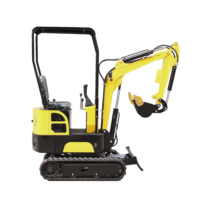 Mini-excavatrice hydraulique sur chenilles de 1 tonne, 1000 kg, pour travaux agricoles
