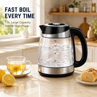 Bouilloire Électrique en Verre Borosilicate à Ébullition Rapide – Idéale pour la Maison, le Bureau, la Vente en Gros, les Hôtels et les Dortoirs