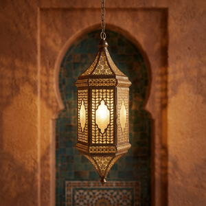 Lámpara Colgante Decorativa de Hierro Estilo Islámico, Lámpara LED Estilo Mezquita para Interiores Comerciales - Product Image 3