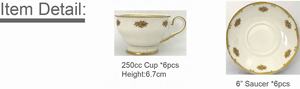 Juego de té de <span class=keywords><strong>porcelana</strong></span> de estilo checo de lujo, juego de tazas y platillo, vajilla ucraniana, 12 Uds. - Product Image 6
