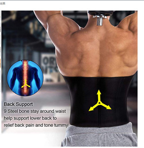 Graisse brûlant sueur ceinture taille <span class=keywords><strong>dos</strong></span> soutien ceinture néoprène Fitness entraînement trois rangées boucle ceinture en plastique - Product Image 5
