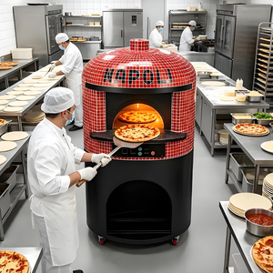 Four à pizza italien commercial de style napolitain, four à pizza au bois pour restaurant, boulangerie, extérieur, prix d'usine, personnalisable - Product Image 1