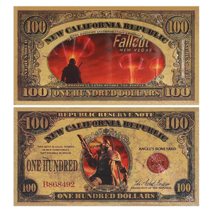 Billete <span class=keywords><strong>de</strong></span> Banco Personalizado Impermeable <span class=keywords><strong>de</strong></span> 100 Dólares, Chapado en Oro <span class=keywords><strong>de</strong></span> 24k, para Colección <span class=keywords><strong>de</strong></span> Aficionados - Product Image 1