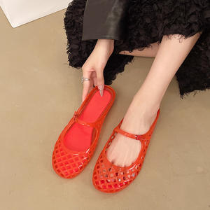 Sandales populaires et durables en PVC respirant et imperméable, légères et confortables, à lacets, bout uni, style Ballet <span class=keywords><strong>Mossimo</strong></span>, pour l'automne/le printemps - Product Image 2