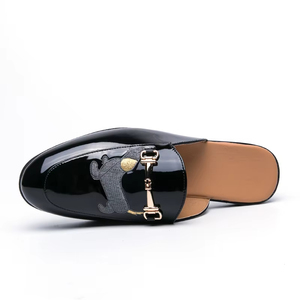 Zapatillas de cuero sin talón para hombre, estilo mocasín, ligeras, para exteriores, para las cuatro estaciones, talla grande, modelo 2026 - Product Image 3