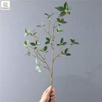 Nouvelle arrivée artificielle Milan Ficus feuilles branche Banyan feuilles verdure vraie touche pour la fête de mariage décoration de Table à la maison