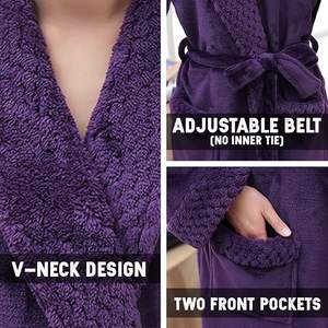 Abito da bagno personalizzato coppia pigiama autunno <span class=keywords><strong>inverno</strong></span> flanella pigiama da <span class=keywords><strong>uomo</strong></span> <span class=keywords><strong>pigiami</strong></span> Extra lunghi di lusso da bagno camicia da notte - Product Image 2