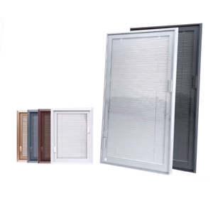 Combinación de ventana 2 en I Persianas integrales inteligentes de aluminio Persianas opacas Persianas de integración de ventana abatible Persianas de deslizamiento rápido - Product Image 1