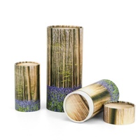 Urna de cremación de papel biodegradable para cenizas, ataúd de animal de estilo europeo