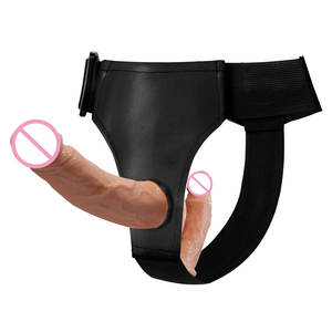 Hot Sale Female Masturbation Pants Realistische Penis Sexspielzeug Keuschheit Kopf riemen auf <span class=keywords><strong>Dildo</strong></span> mit Gürtel für Lesben Sex - Product Image 1