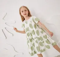 Gabby loop vestidos de algodão para meninas, novo design 2022 da moda, 2022, casual, para o verão