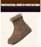YL-1298 Vente en gros de bottes d'hiver pour femmes, chaussures chaudes imperméables de style marron mi-mollet