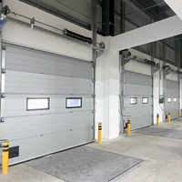 Puertas superiores seccionales de acero resistente Puertas de garaje seccionales silenciosas para puertas seccionales superiores de fábrica