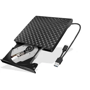 USB A USB C Black External Portable Ultra Slim Design Portable DVD Writer Drive CD/DVD RW Write/Read Drive