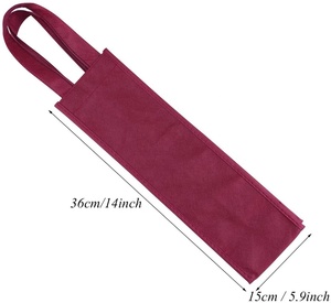 Custom Promotional High Quality Reusable Single <strong>Wine</strong> <strong>Bottle</strong> Carry <strong>Bags</strong> Non-woven <strong>Wine</strong> <strong>Bottle</strong> <strong>Bag</strong> with Handles - Product Image 4