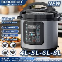 Autocuiseur Électrique Multifonctionnel 10-en-1 en Acier Inoxydable 4L 5L 6L 8L pour Usage Domestique et Hôtelier avec Revêtement Antiadhésif
