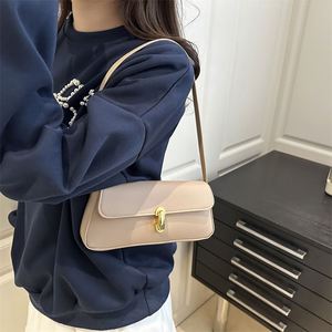 Fashion Lock Underarm Handbag Personalized and Versatile Shoulder <b>Bag</b> Solid Color Waterproof with PU Lining - Product Image 3