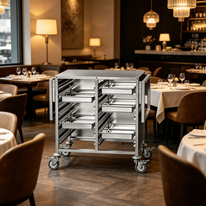 Chariot de cuisine électrique à double rangée en acier inoxydable pour gâteaux et pains grillés, en promotion - Product Image 5