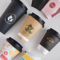 Usine en gros personnalisé de qualité alimentaire café jetable gobelets en papier cuillères sur fond gobelets en papier avec cuillères mélangeur planétaire