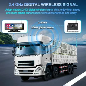 15.6 inch Android Auto carpaly không dây AHD DVR Recorder màn hình cảm ứng IR tầm nhìn ban đêm WIFI máy ảnh BSD báo động cắm trại/Xe Tải/RV - Product Image 3