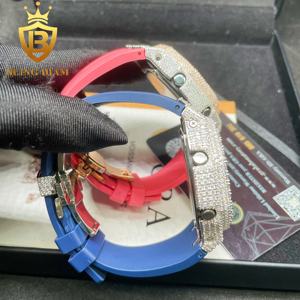 Nouveautés Style Argent et Or Design GA2100 Lunette de Montre Moissanite Bracelet de Boîtier de Montre sur Mesure pour Hommes - Product Image 5