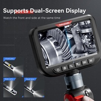 Caméra d'inspection articulée RALCAM Câble de tête rotatif à 2 voies Endoscope HD étanche de 1.5m Parfait pour la réparation automobile