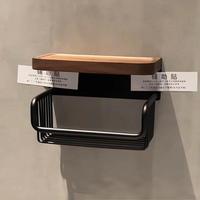 Support mural pliable en bois à double niveau pour savon, style luxe léger, pour salle de bain