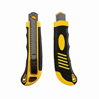 Couteaux utilitaires industriels professionnels 18mm couteau à gravité robuste 18mm couteau utilitaire avec 3 lames à clipser