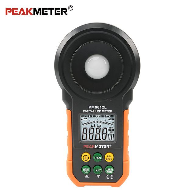 PM6612L Light Meter Photography Illuminometer Illuminance Meter lux Tester lux Meter Digital Light Photo Light Meter for Street