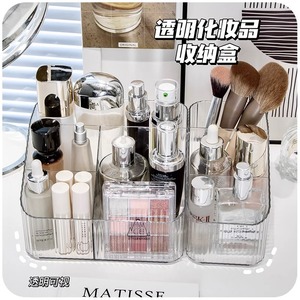 Acrylic Cosmetic Storage Box Transparent Makeup Organizer Desk Vanity Holder For Women Dormitory Use - Product Image 1