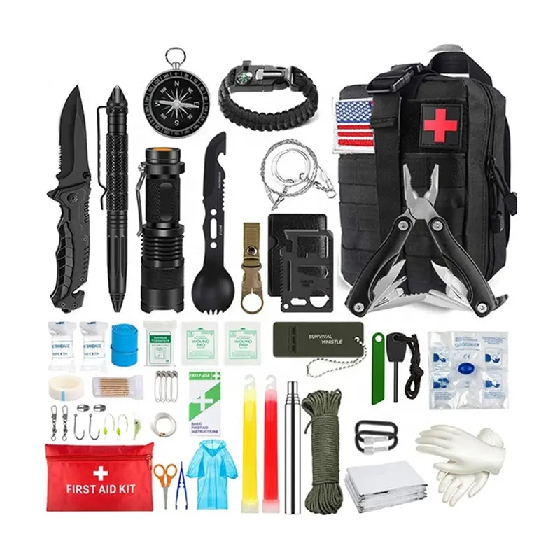 Professional Survival Equipment Tools Emergency Multi-Function Kit Emergency Survival Kit First Aid Kit For Outdoor Adventure