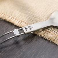 Ensemble de couverts portables pliables en titane : cuillère, fourchette, couteau, baguettes – Qualité supérieure, sans danger pour les aliments, ultraléger, écologique, utilitaire urbain