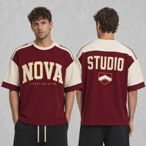 เสื้อยืดโอเวอร์ไซส์ผ้าคอตตอน 300 กรัม ทรงบ็อกซี่ สตรีทแวร์ รับสกรีนโลโก้ แบรนด์ส่วนตัว เสื้อยืดผู้ชาย ขายส่ง - Product Image 2