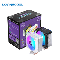 Refroidisseur d'air pour processeur numérique Lovingcool Custom Design AP400 200W TDP 120mm, hydraulique, faible bruit, haute performance, 4 caloducs en cuivre