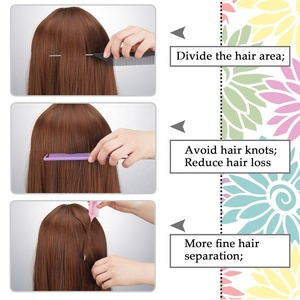 Peine de Cola de Rata Antiestático ABS en Oferta, Peine para Separar el Cabello de Peluquería, Peine para Trenzar con Logotipo Personalizado - Product Image 4