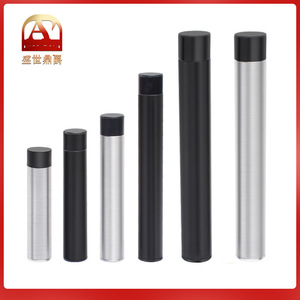 Thickened Stainless Steel Door Stop Floor Mount Anti Collision <b>Rubber</b> Door Bumper Minimalist Design Easy Installation - Product Image 3