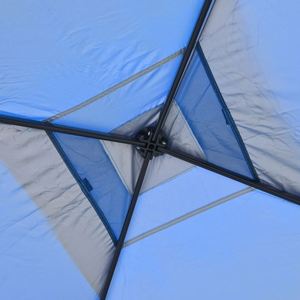 Tente de camping pliable 3x3m avec cadre noir, résistante au vent, durable, compatible avec le coffre de voiture, abri extérieur imperméable - Product Image 3