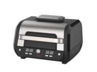 Appareil ménager de comptoir multifonctionnel pour la cuisson à la vapeur 12 en 1 WIFI Air Fryer Smokeless Indoor Electric BBQ Grills