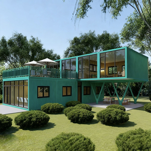 <span class=keywords><strong>Maison</strong></span> modulaire préfabriquée en conteneur à deux étages et véranda, style 'Network Celebrity', pour rue commerciale B&amp - Product Image 1