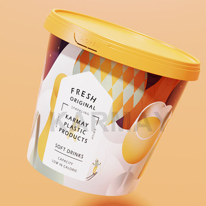 Bán Trực Tiếp Hộp Sữa Chua Nhựa Đông Lạnh Iml 1 Lít Tùy Chỉnh Mới Hộp Đựng Kem Tròn - Product Image 4