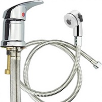Unité de lavage de cheveux pour salon et salle de bain, avec bac de lavage, lavabo, robinet de baignoire, tuyau et douchette en métal