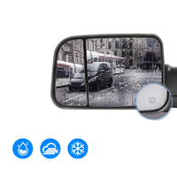 XMAXVISION Paire de rétroviseurs latéraux chauffants noirs en ABS+verre pour véhicules de remorquage 1998-2001, clignotants, manuels, télescopiques, pliables, neufs, garantie 1 an