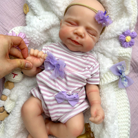 16 Zoll PASCALE Vollsilikon Reborn Babypuppe Kleinkind Interaktives Spielzeug Weicher Körper Einfach zu Färben Sammlerstück für Liebhaber