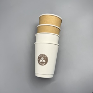 Gobelet en papier écologique jetable avec revêtement PE, logo personnalisé, biodégradable, à paroi simple ou double, pour café ou thé - Product Image 6
