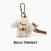 Jouets en peluche, sacs, pendentifs, sacs d'école pour couples, décorations de sacs à dos, porte-clés de voiture haut de gamme, avec motifs de Bichons Frises mignons