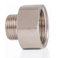Adaptador reductor OEM de latón para tuberías, rosca hembra de 1/2 a rosca macho de 3/8 con junta de goma para plomería de baño