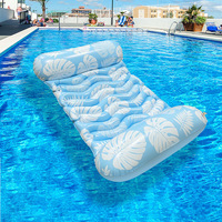 Fauteuil flottant gonflable multifonction pour piscine, hamac aquatique, chaise longue tropicale pour adulte, transat de loisirs