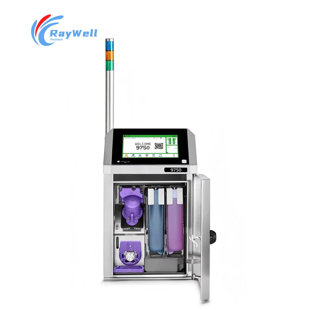 9750 New Continuous Inkjet Label Printer High-Speed Fully Automatic Small Character Coding 1 Year Warranty 600dpi Multifunction